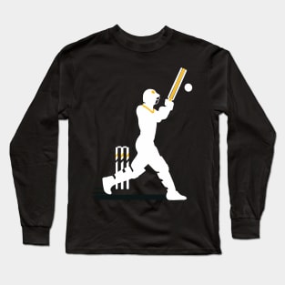 Cricket - Silhouette Dynamic Drawing Long Sleeve T-Shirt